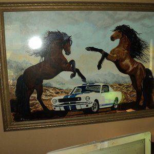 the ponies in acrylic